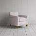 image of Idler Armchair in Ticking Cotton, Berry