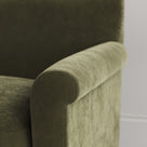 Arm detail of the Idler sofa in Caper Classic Corduroy.
