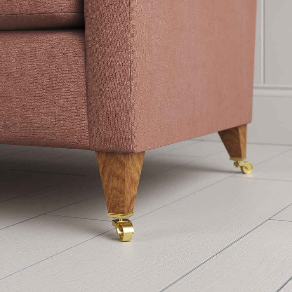 Feet and castors details on the Sweet Briar linen Idler by Nix.