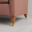 Feet and castors details on the Sweet Briar linen Idler by Nix.