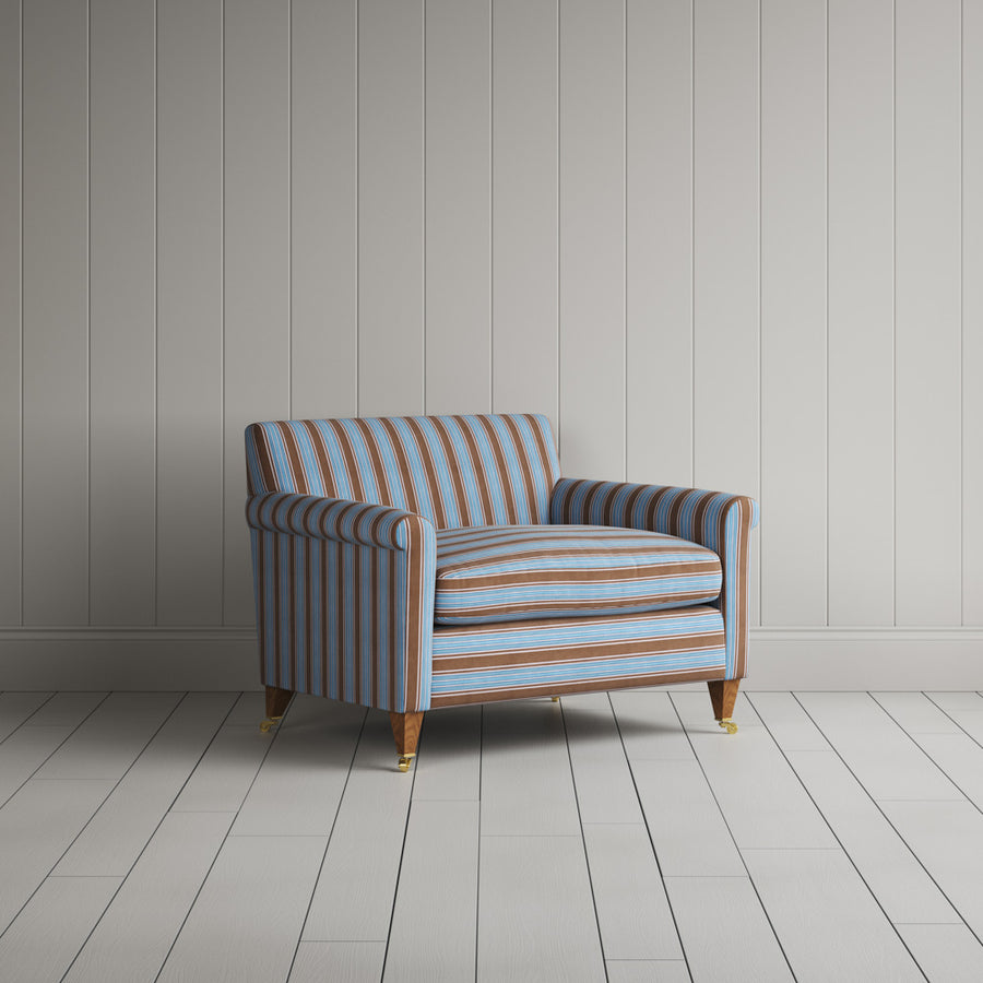 Idler Love Seat in Regatta Cotton, Blue