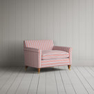 Idler Love Seat in Slow Lane Cotton Linen, Berry - Nicola Harding