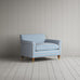 image of Idler Love Seat in Slow Lane Cotton Linen, Blue