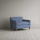 Idler Love Seat in Well Plaid Cotton, Blue Brown - Nicola Harding