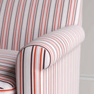 Arm Design Closeup in Slow Lane Cotton Linen, Berry - By NiX