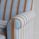 Close-up of the tailored armrest on the blue Regatta cotton Idler by Nix.