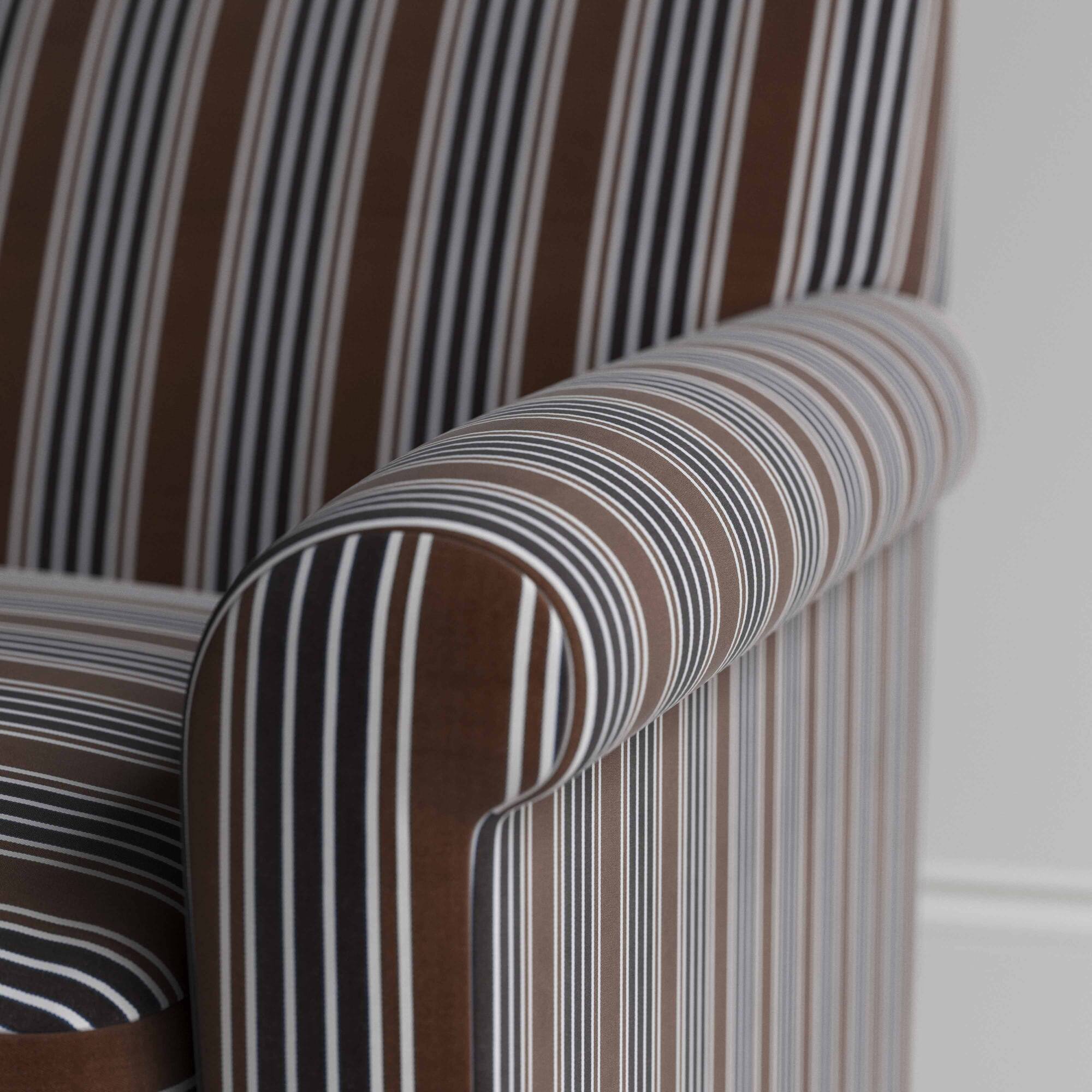  Close-up of the tailored armrest on the Charcoal Idler by Nix. 