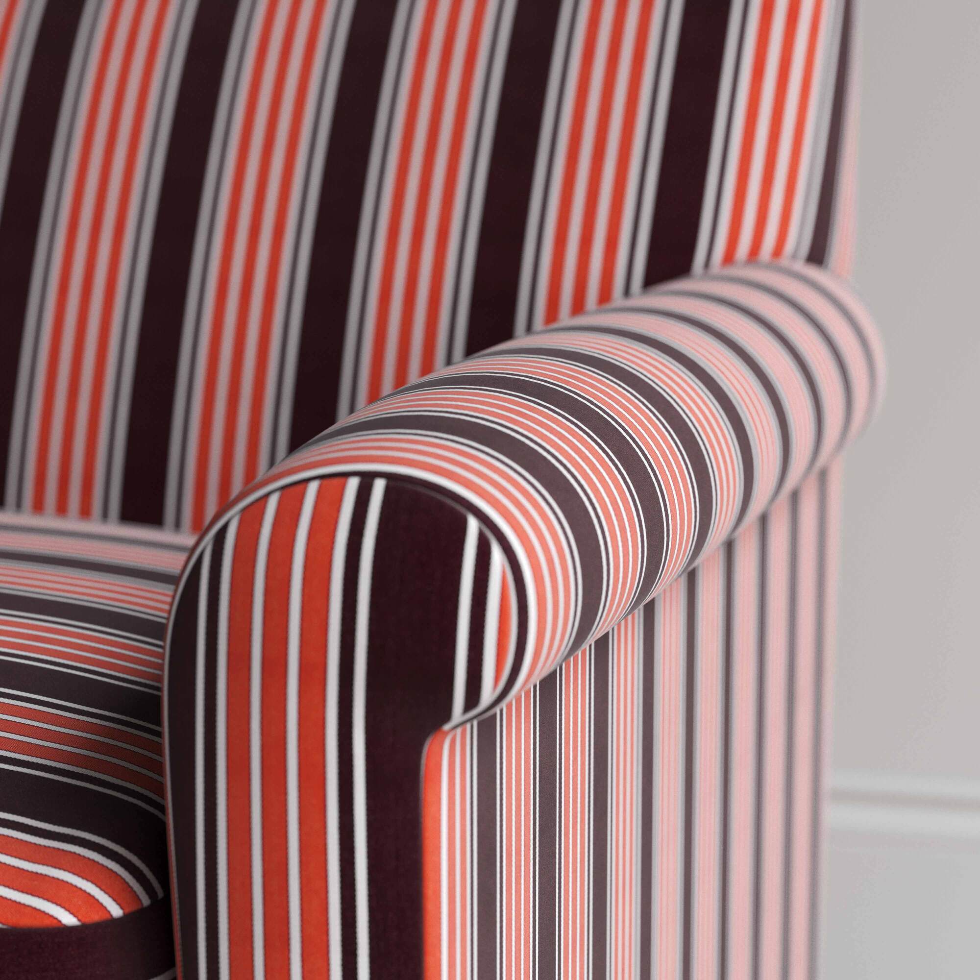  Close-up of the tailored armrest on the Flame Idler by Nix. 