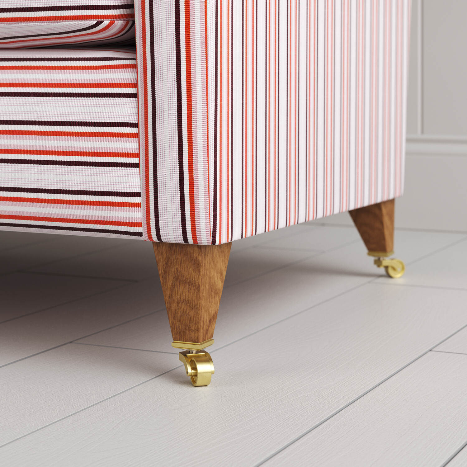  Detail of the feet and castors on the BIG LOVE seat by Nicola Harding. 