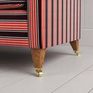 Round Wooden Foot Closeup in Cotton  Regatta Flame - By NiX