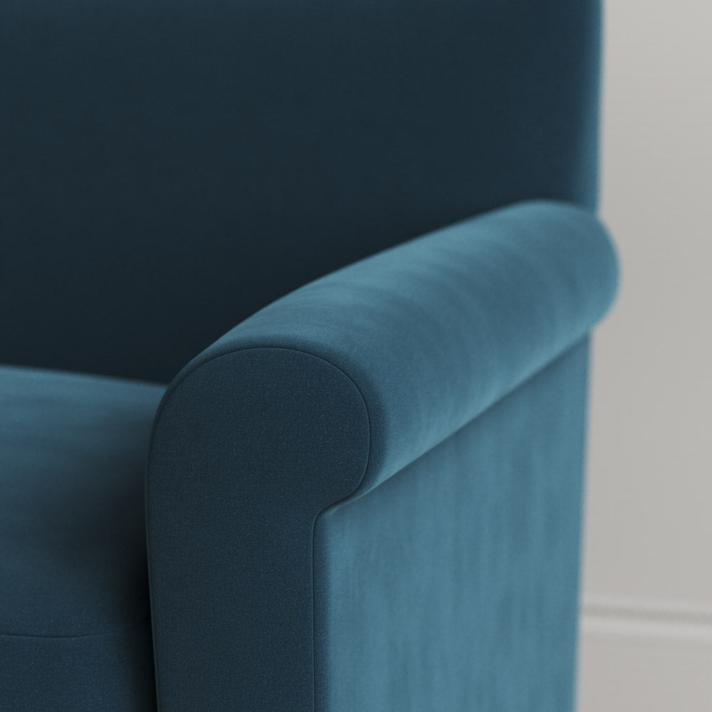 Close-up of Intelligent Velvet Aegean sofa armrest by NiX