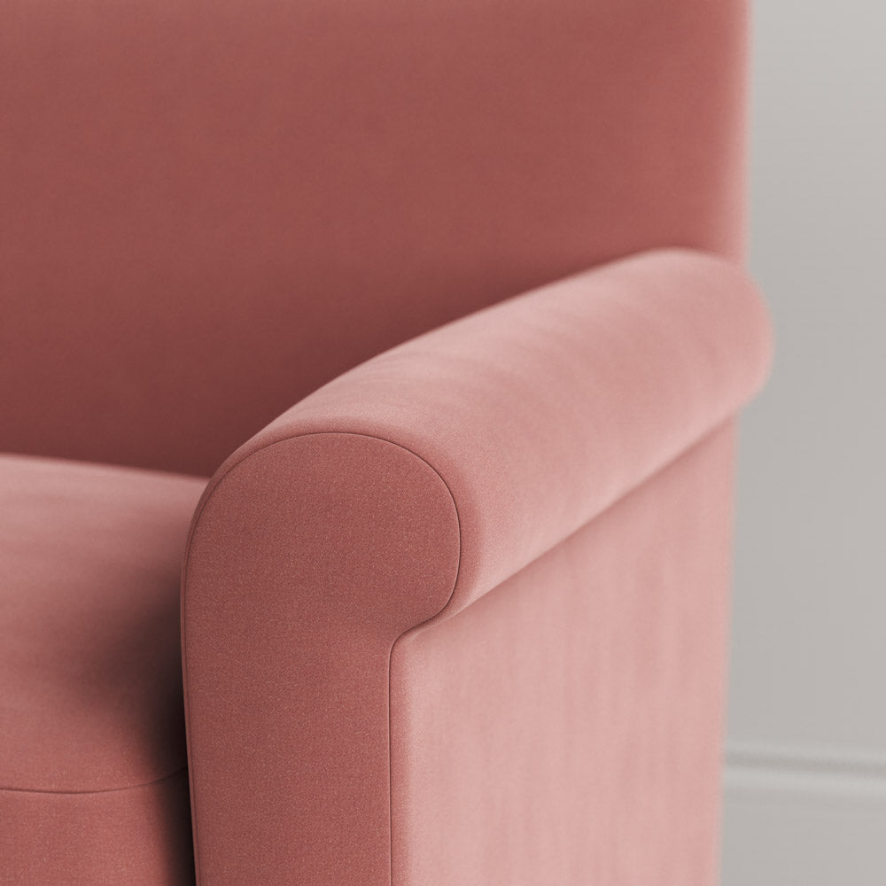  Idler Big Love Seat close-up of velvet upholstery on the arm by NiX. 