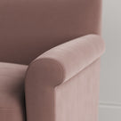 Arm View of Idler Armchair in Intelligent Velvet Dusky Pink