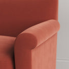 Armrest closeup of Idler 3 Seater Sofa in Intelligent Velvet Sienna
