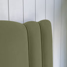Cloud Nine Upholstered Bed in Intelligent Velvet Green Tea without Valance
