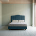 image of Cloud Nine Upholstered Bed in Intelligent Velvet Aegean without Valance