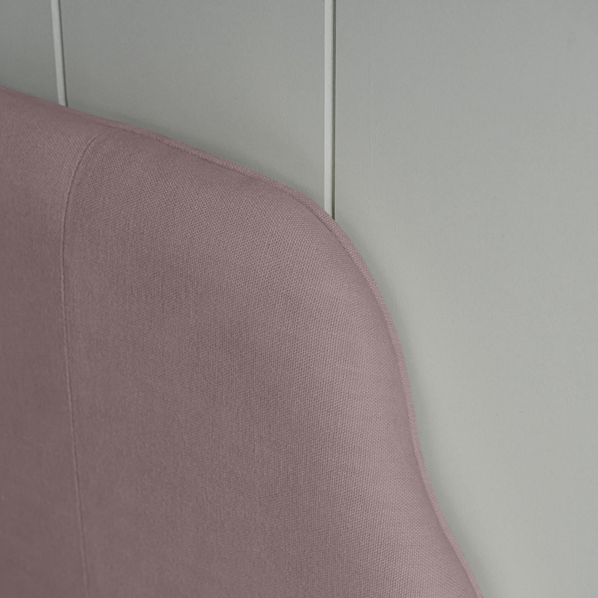 Dream Ticket Upholstered Bed in Laidback Linen Heather without Valance, elegant design layout in close-up.