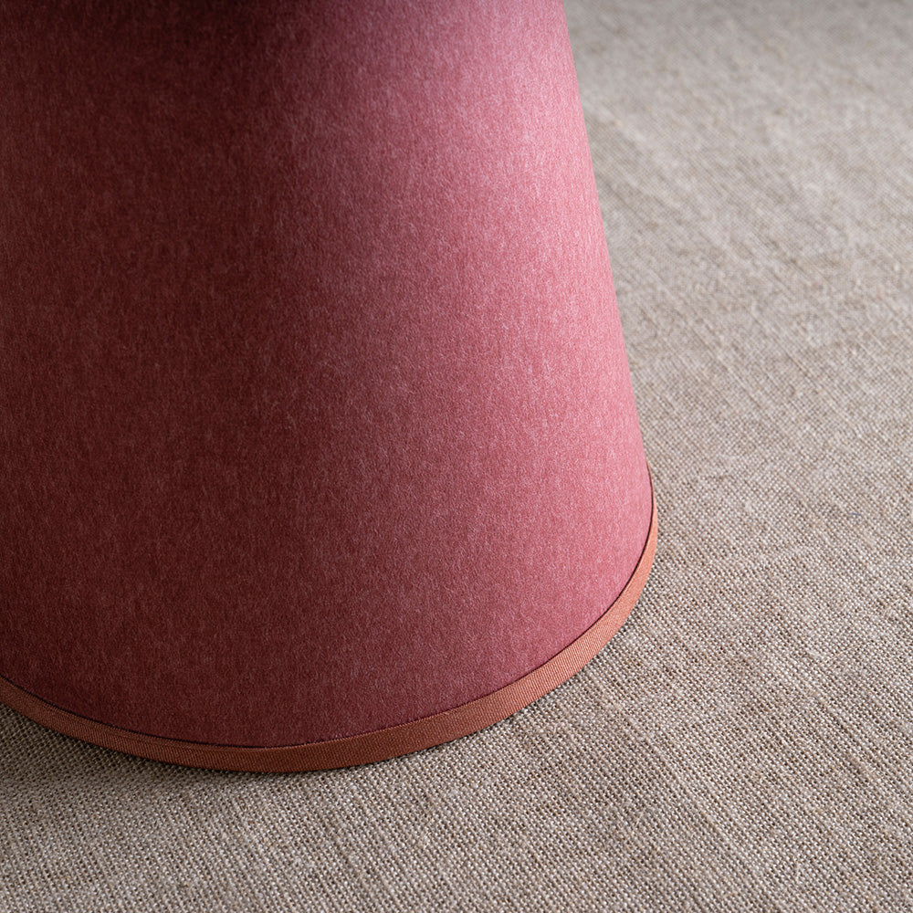 Bright Spark Tall Tapered Lamp Shade in Burgundy, Design Closeup - Nicola Harding 
