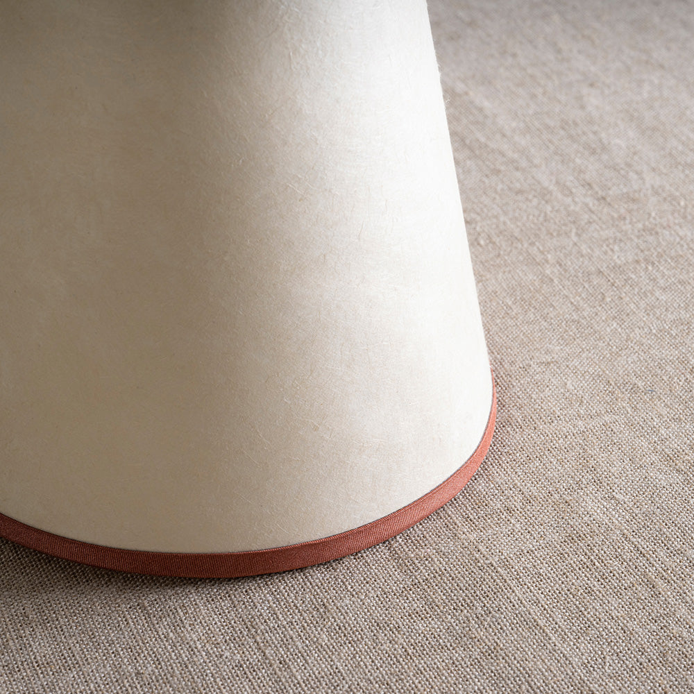 Bright Spark Tall Tapered Paper Lamp Shade in Soft White, Closeup - Nicola Harding