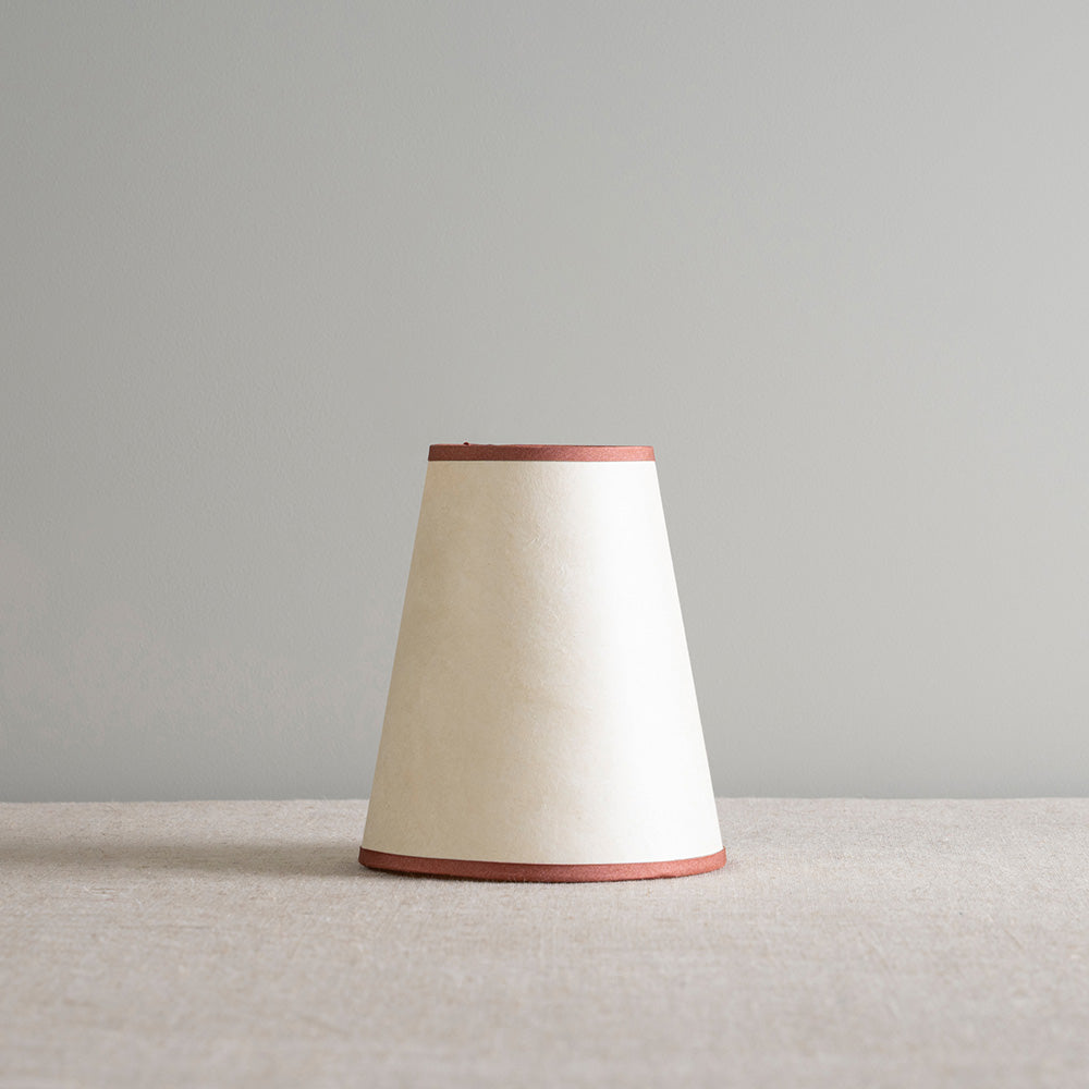  Bright Spark Tall Tapered Paper Lamp Shade in Soft White, Beautiful Front View - Nicola Harding 