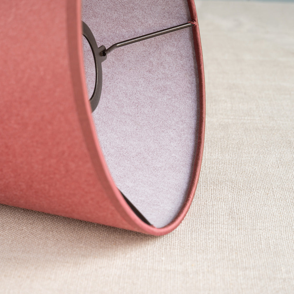  Ditsy Tall Tapered Lamp Shade in Burgundy with Pink Trim 