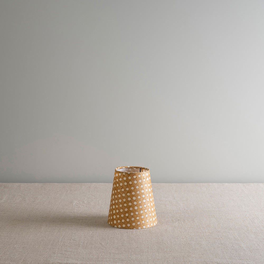  Focused Empire Batik Paper Lamp Shade in Spotty Dotty Tan - Nicola Harding 