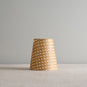  Focused Empire Batik Paper Lamp Shade in Spotty Dotty Tan, Beautiful Front View - Nicola Harding 