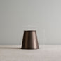  Measurements of Focused Empire Lamp Shade in Waxed Brass with Rolled Edge, in 'cm', Height is 14cm Top Width is 8cm and Bottom Width is 14cm - Nicola Harding 