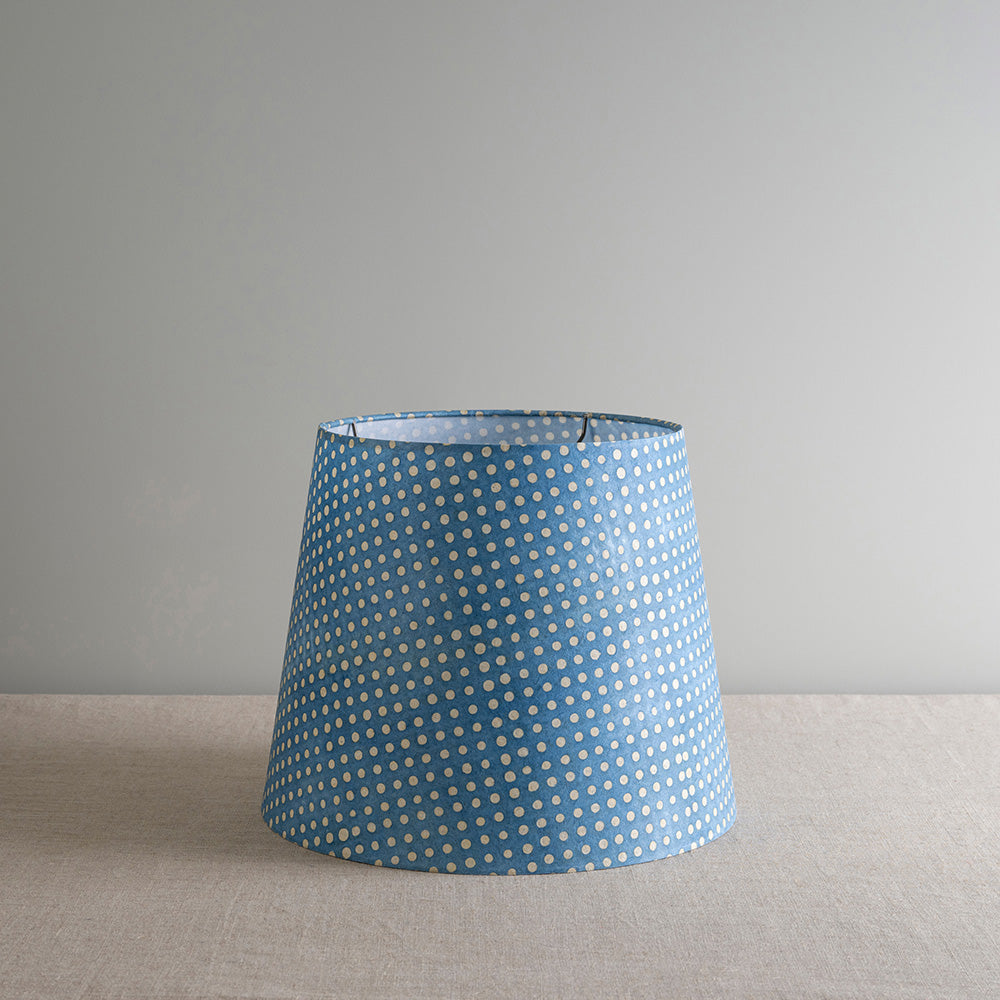  Humbug Straight Empire Batik Paper Lamp Shade in Dotty Sky Blue - Nicola Harding 