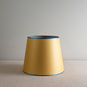  Humbug Straight Empire Paper Lamp Shade in Mustard with Blue Trim - Nicola Harding 