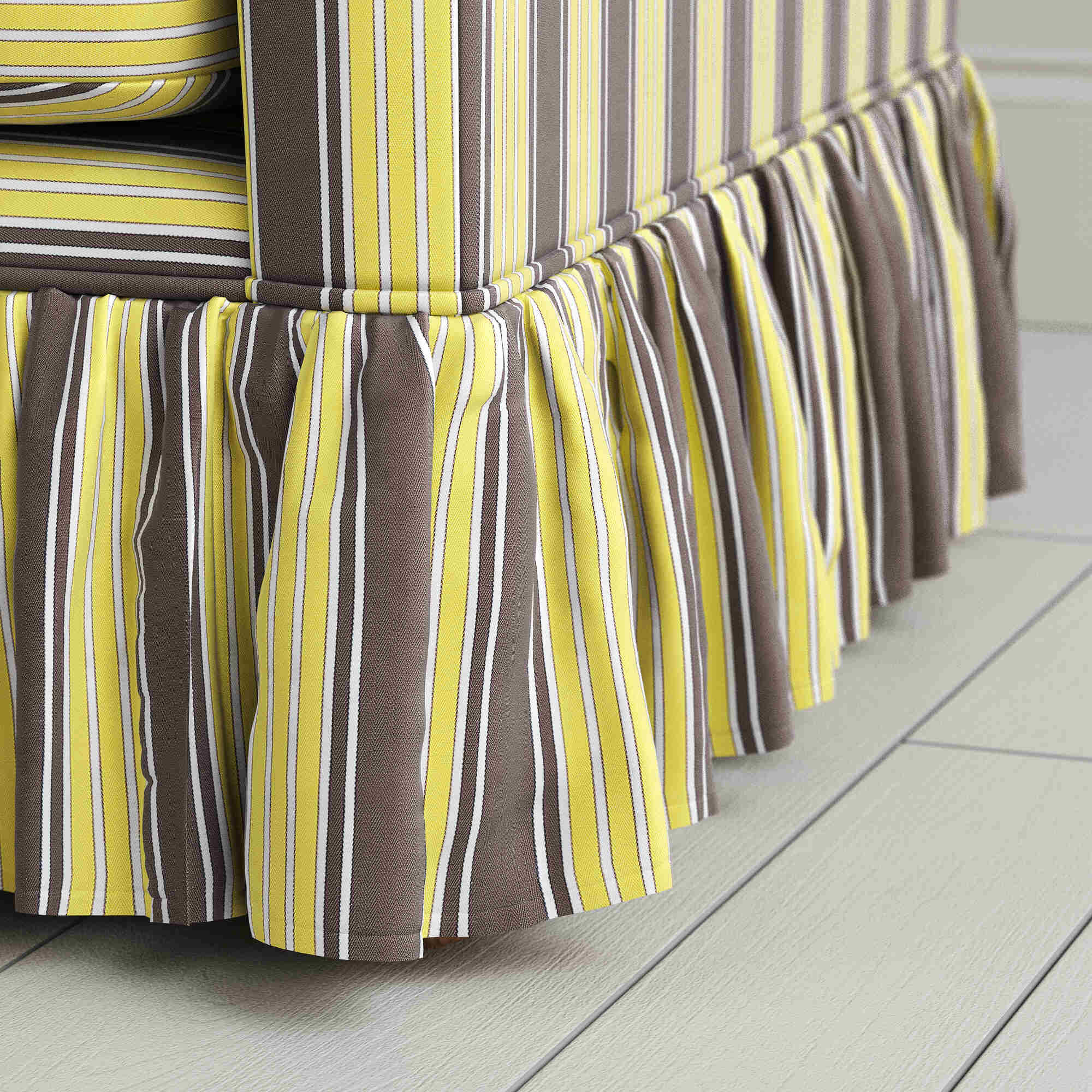  Beautiful Drapes of Curtain Call 4 Seater Sofa in Regatta Cotton, Custard 