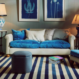 Dolittle sofa styled with NiX special cushions in a living room - Nicola Harding Interior