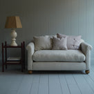 Dolittle Big Love Seat styled with NiX special cushions, lifestyle use in a room setting by Nicola Harding.