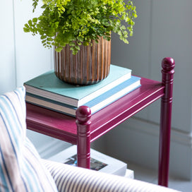Pre-Loved Revive Side Table in Vinho Red