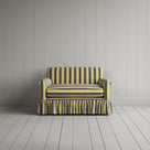 Front View of Curtain Call Love Seat in Regatta Cotton, Custard