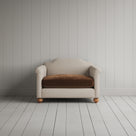 Dolittle Love Seat in Laidback Linen Dove Frame and Classic Corduroy Tobacco Seat