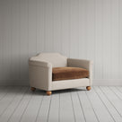 Dolittle Love Seat in Laidback Linen Dove Frame and Classic Corduroy Tobacco Seat