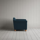 Side View of Dolittle Love Seat in Intelligent Velvet Aegean