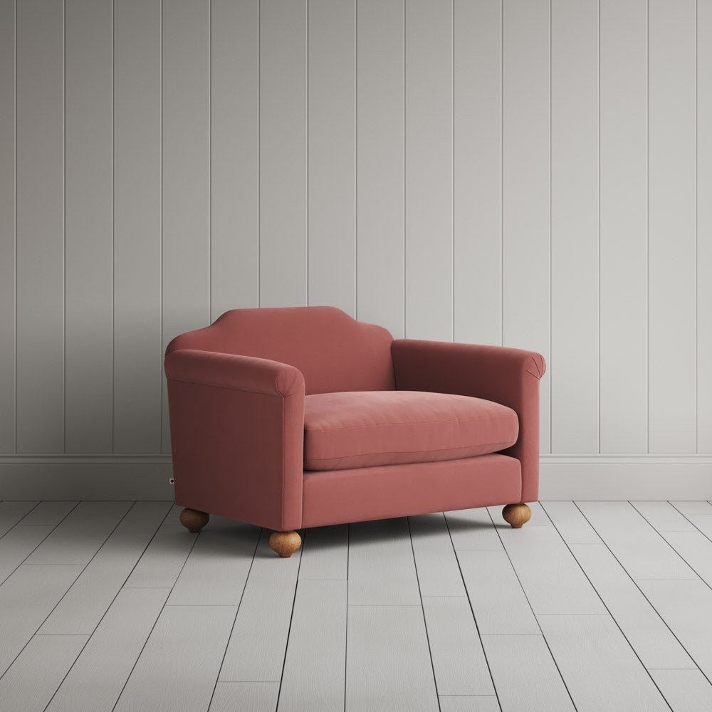 Dolittle Love Seat in Intelligent Velvet Damson
