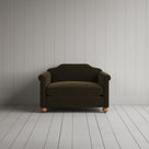 Front View of Dolittle Love Seat in Intelligent Velvet Seaweed