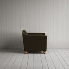 Side Profile of Dolittle Love Seat in Intelligent Velvet Seaweed