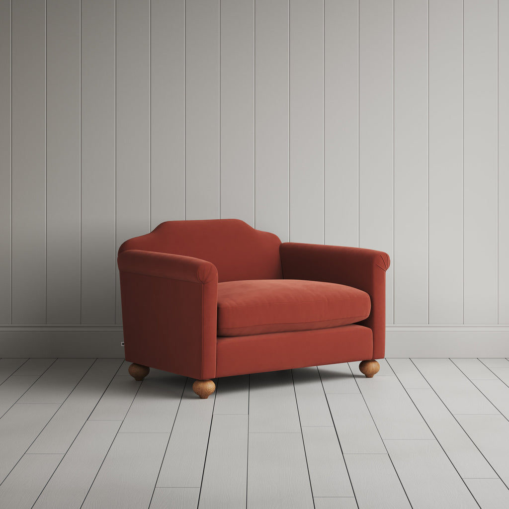  Dolittle Love Seat in Intelligent Velvet Sienna 