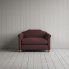 Front View of Dolittle Love Seat in Laidback Linen Damson