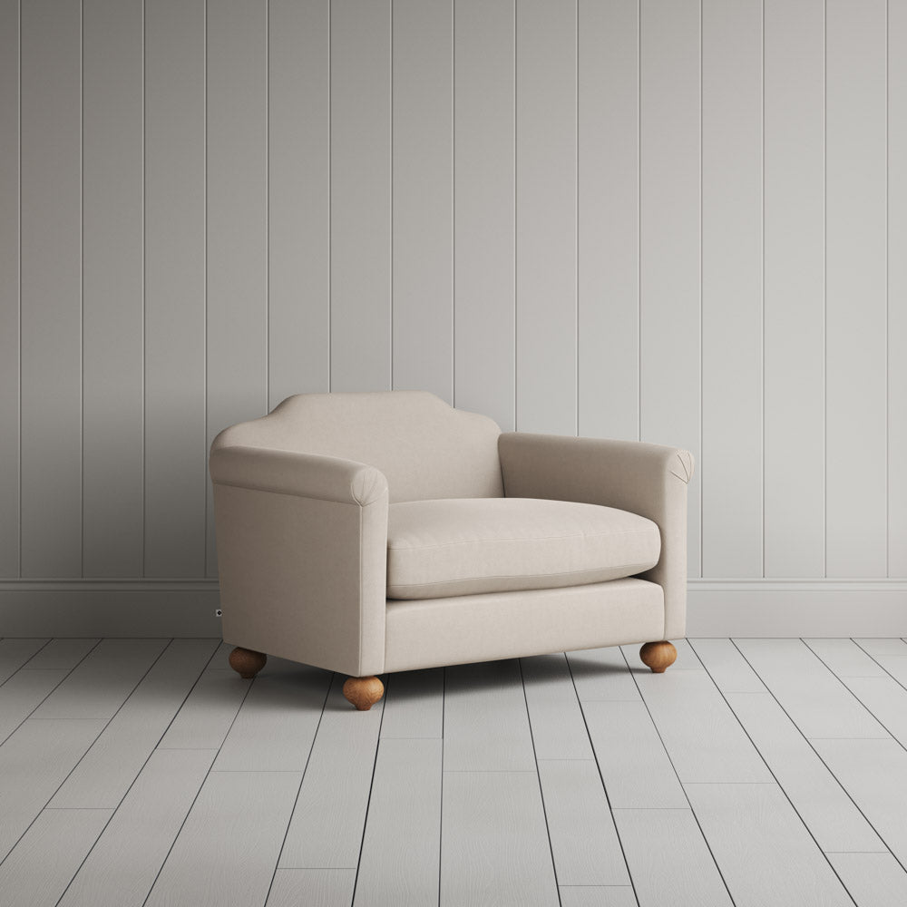  Dolittle Love Seat in Laidback Linen Dove angled view 