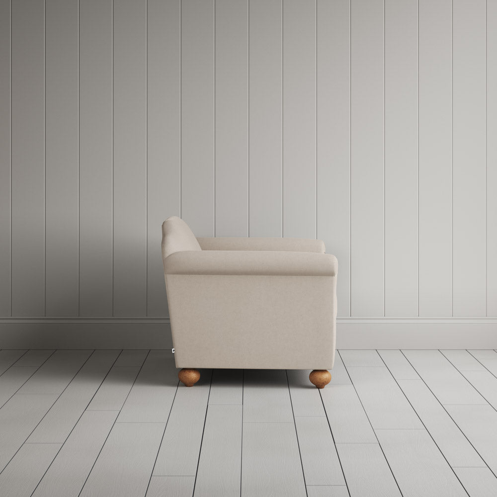  Dolittle Love Seat in Laidback Linen Dove side profile 