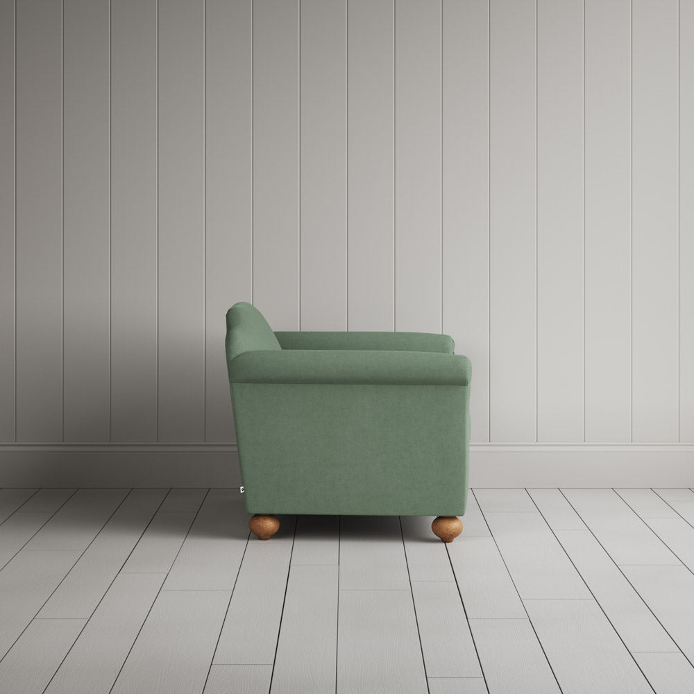  Side View of Dolittle Love Seat in Laidback Linen Moss 