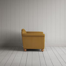 Side View of Dolittle Love Seat in Laidback Linen Ochre