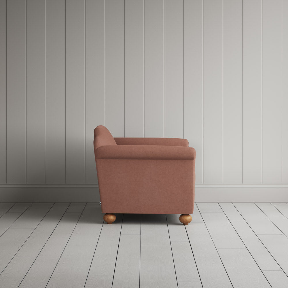 Side View of Dolittle Love Seat in Laidback Linen Roseberry 