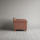 Side View of Dolittle Love Seat in Laidback Linen Roseberry