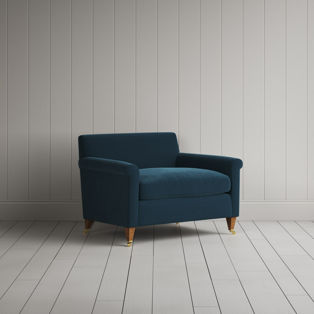  Idler Love Seat in Intelligent Velvet Aegean 